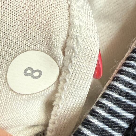 Lululemon Energy Bra Mini Dottie Tribe Stretch Breathable White Black Women 8 - Picture 4 of 5